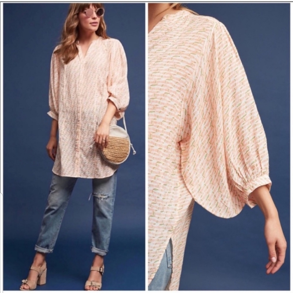 Anthropology Maeve Lena Yarn Dyed Tunic